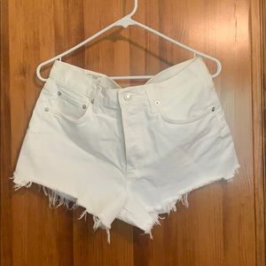 Agolde Cutoff Parker Shorts - White - Never worn